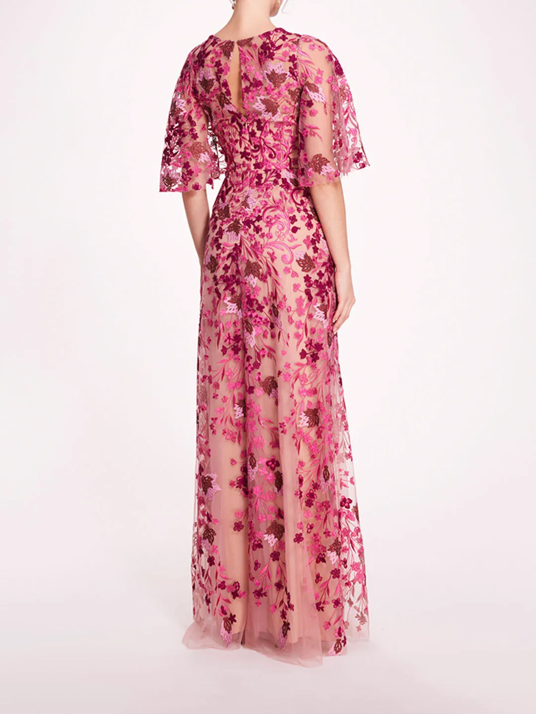 V-Neckline Tulle Gown sold by Marchesa product image thumbnail 2