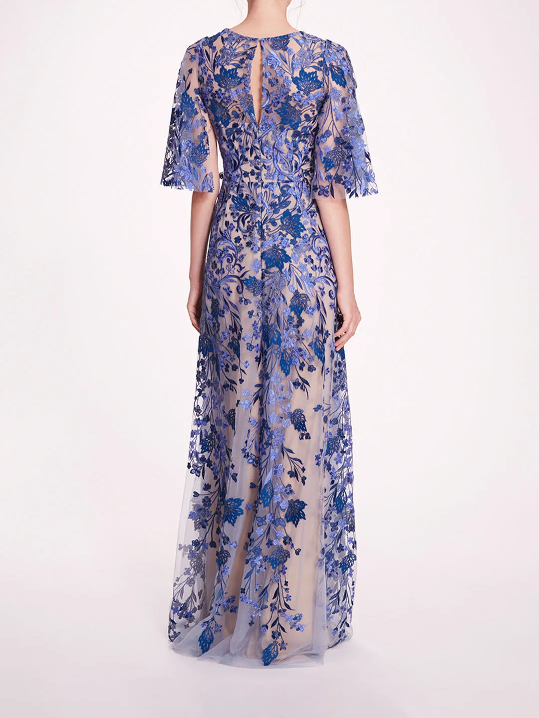 V-Neckline Tulle Gown sold by Marchesa product image thumbnail 2