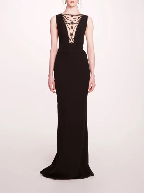 Jewel Embellished Column Gown sold by Marchesa