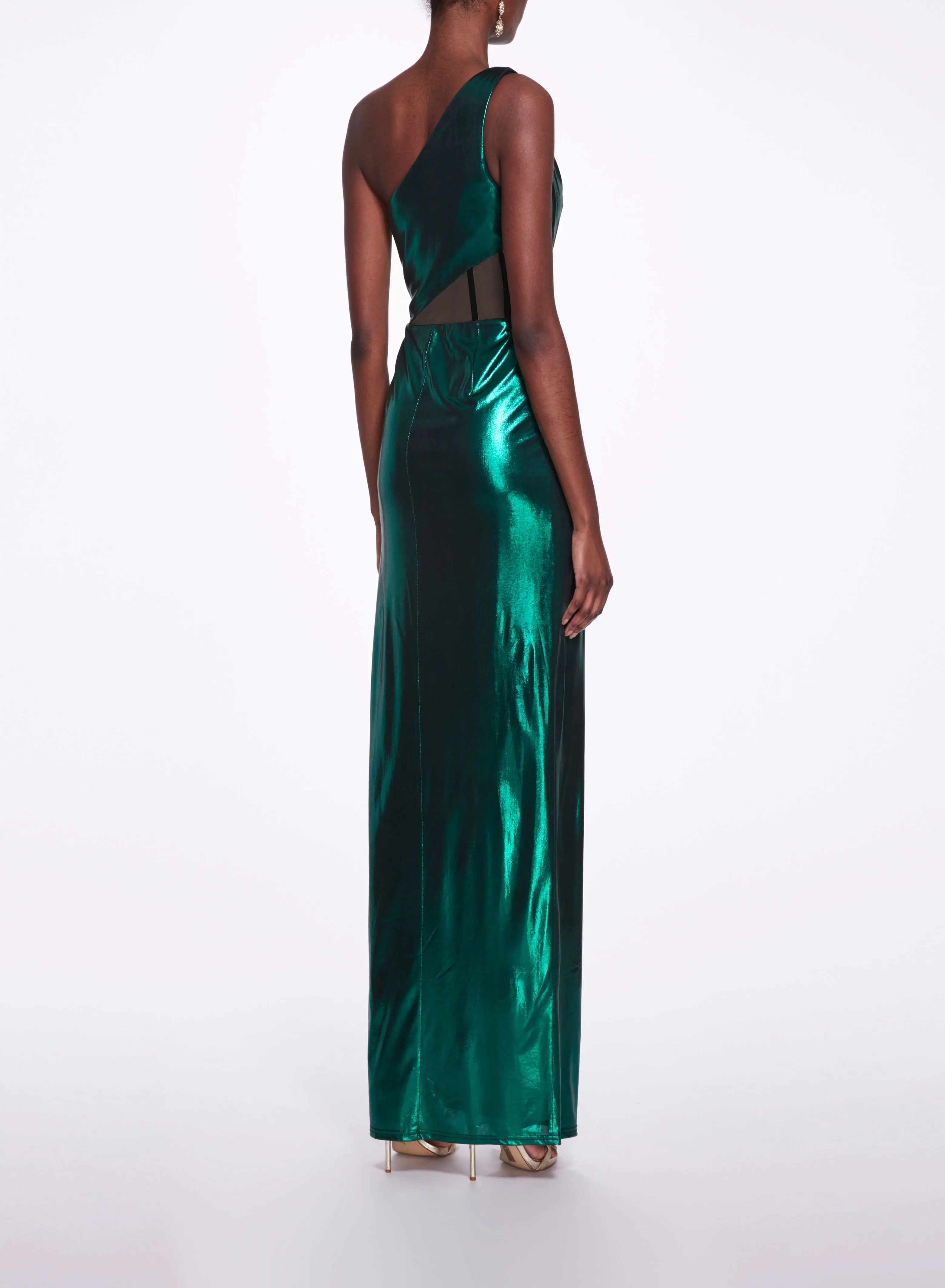 Side Cut-Out Foiled Gown sold by Marchesa product image thumbnail 2