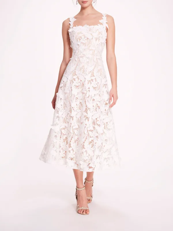 Organic Lace Midi Dress sold by Marchesa