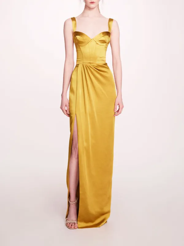 Satin Bustier Gown sold by Marchesa