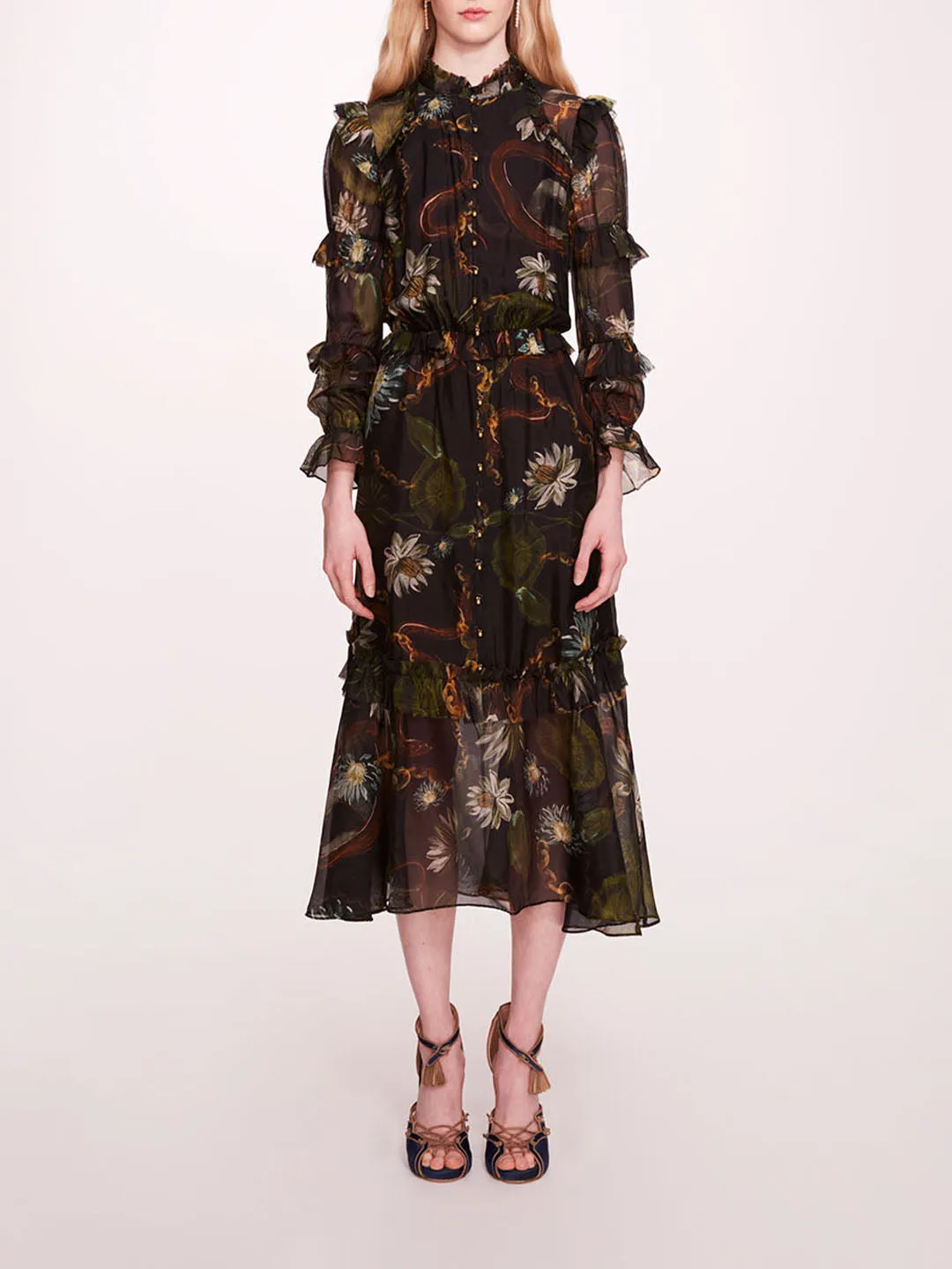 Silk Lily Midi Dress sold by Marchesa