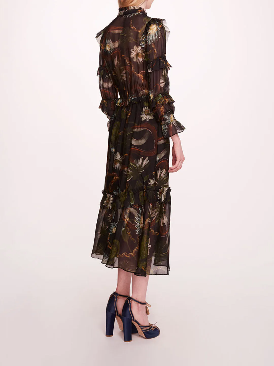 Silk Lily Midi Dress sold by Marchesa product image thumbnail 2