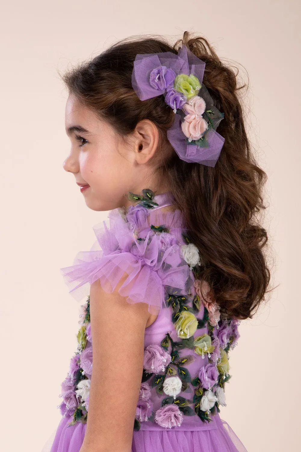 Flower Embellished Tulle Gown sold by Marchesa product image thumbnail 4