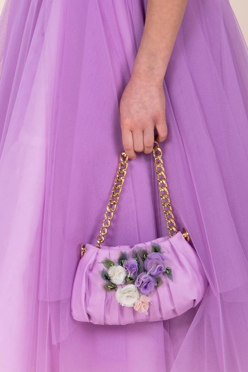 Flower Embellished Tulle Gown sold by Marchesa product image thumbnail 3