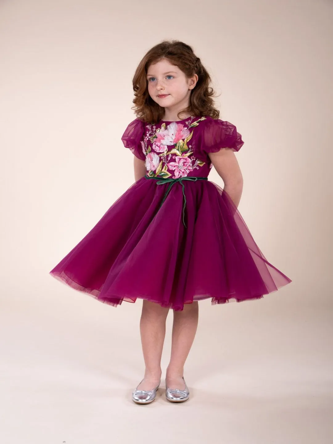 Flower Embroidered Tulle Gown sold by Marchesa