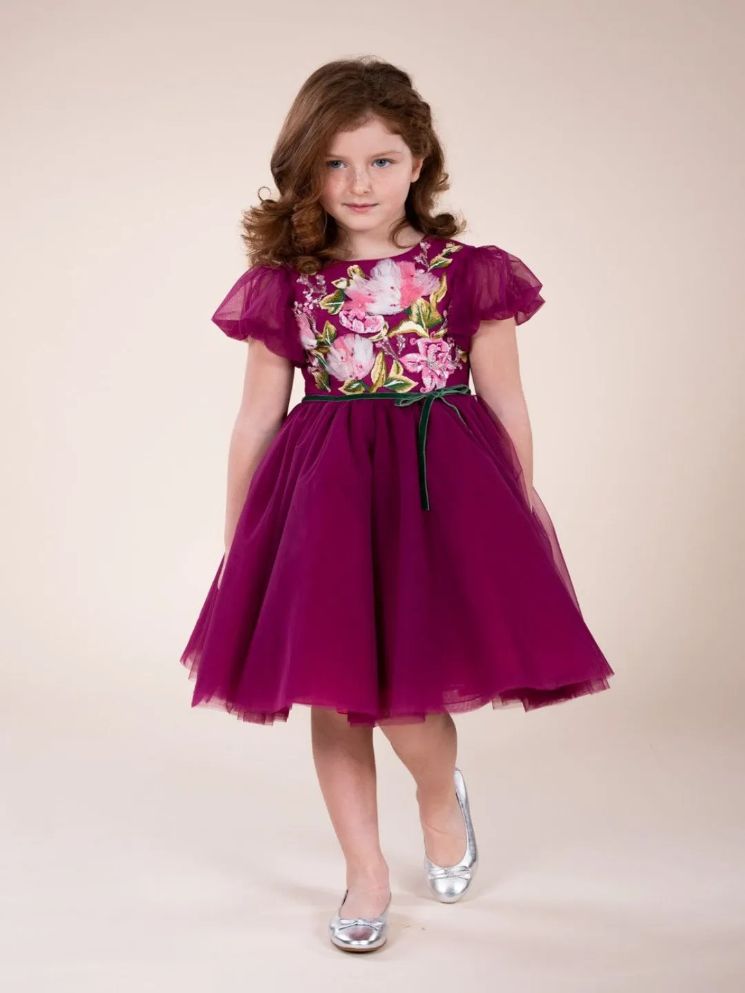 Flower Embroidered Tulle Gown sold by Marchesa product image thumbnail 2