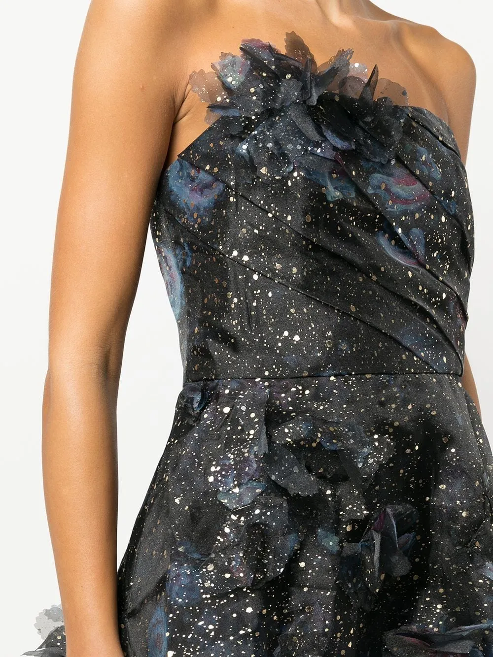 Strapless Foiled Printed Organza Cocktail sold by Marchesa product image thumbnail 3