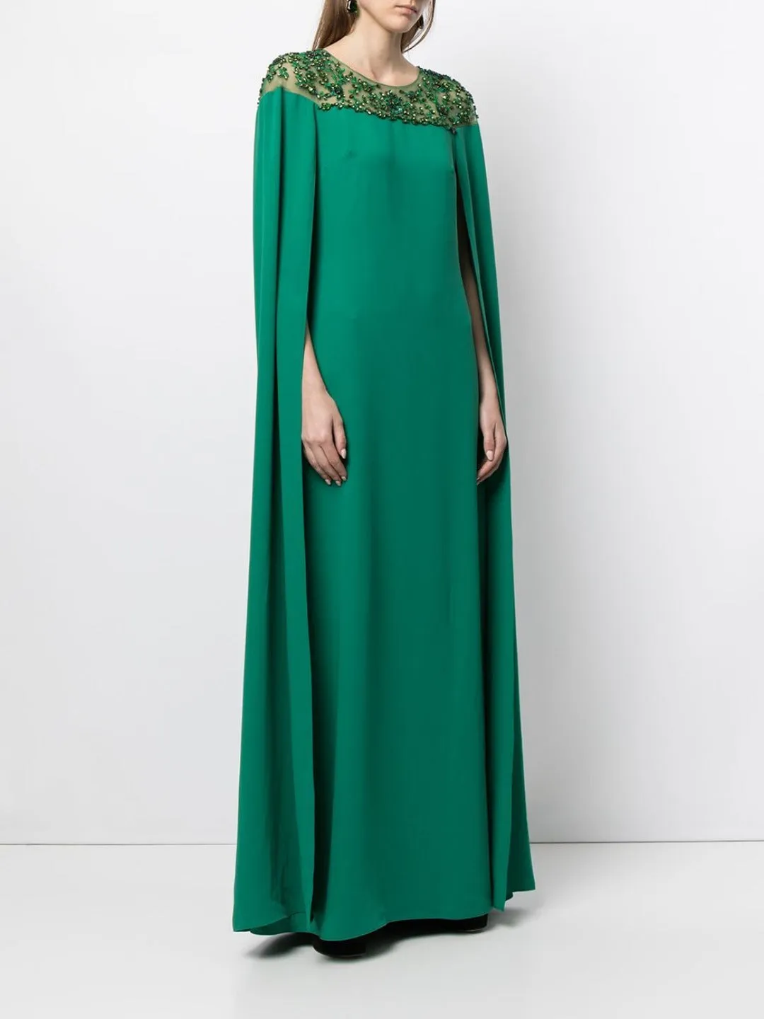 Embroidered Cape Dress sold by Marchesa product image thumbnail 2
