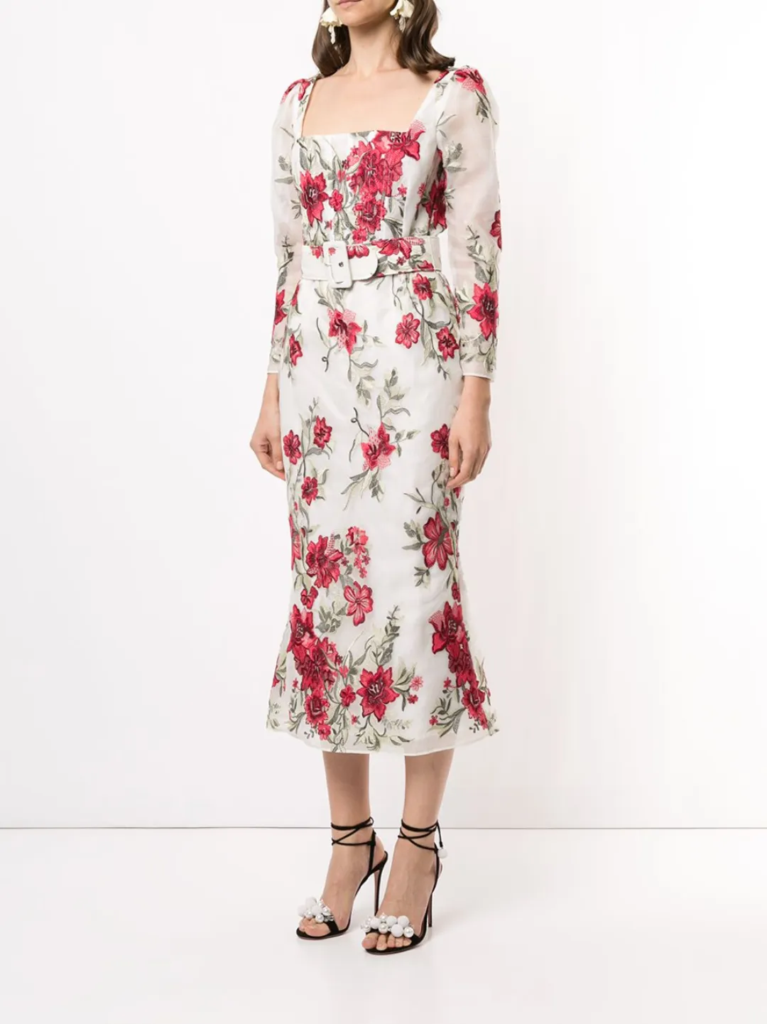 Square Neckline Fit-to-Flare Gown sold by Marchesa product image thumbnail 2