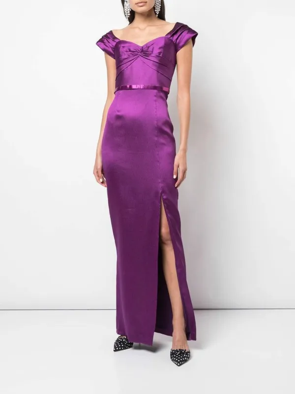 Off The Shoulder Mikado Pique Gown sold by Marchesa