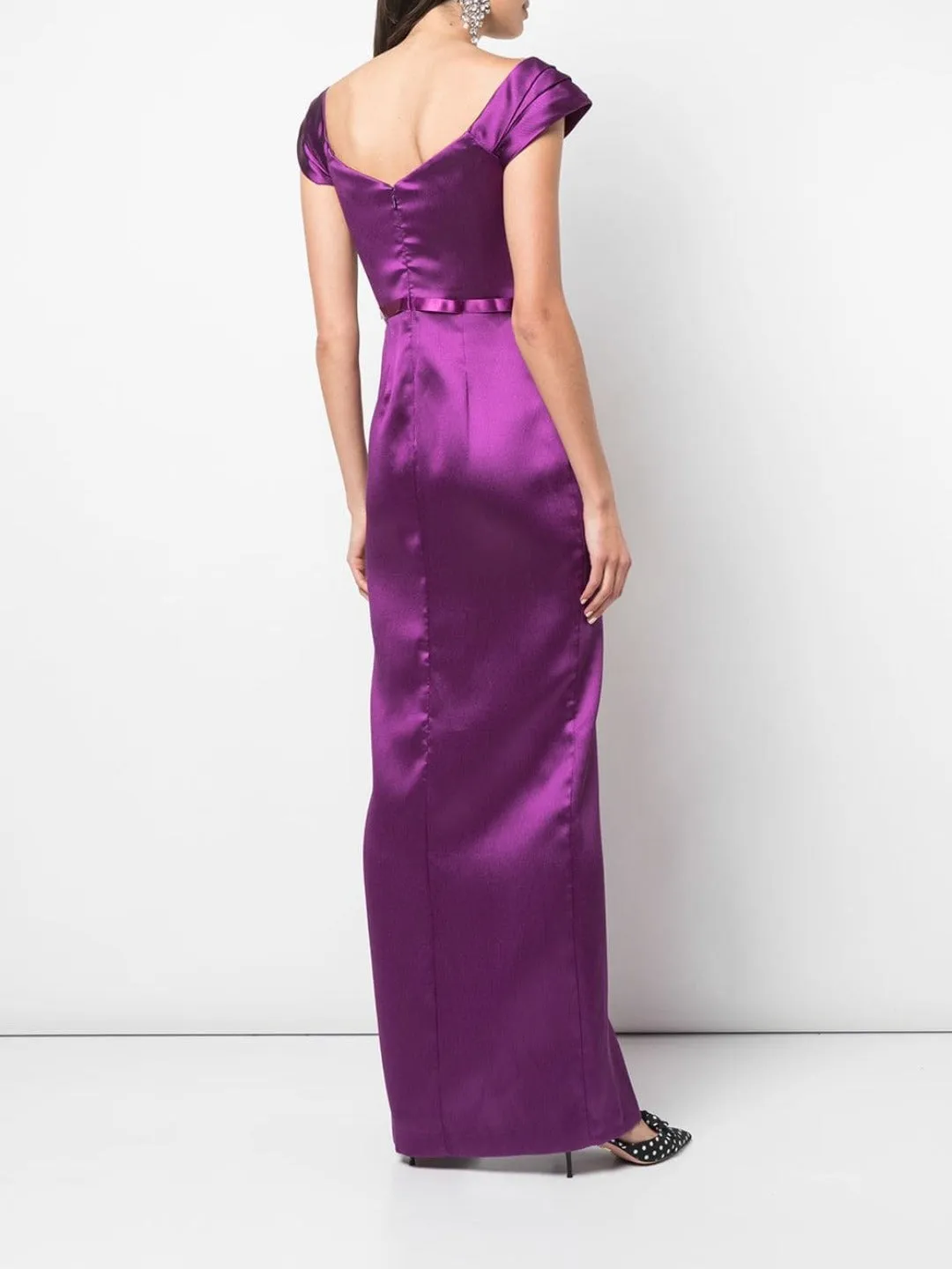 Off The Shoulder Mikado Pique Gown sold by Marchesa product image thumbnail 3