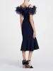 Off-the-Shoulder Crepe Cocktail Dress sold by Marchesa