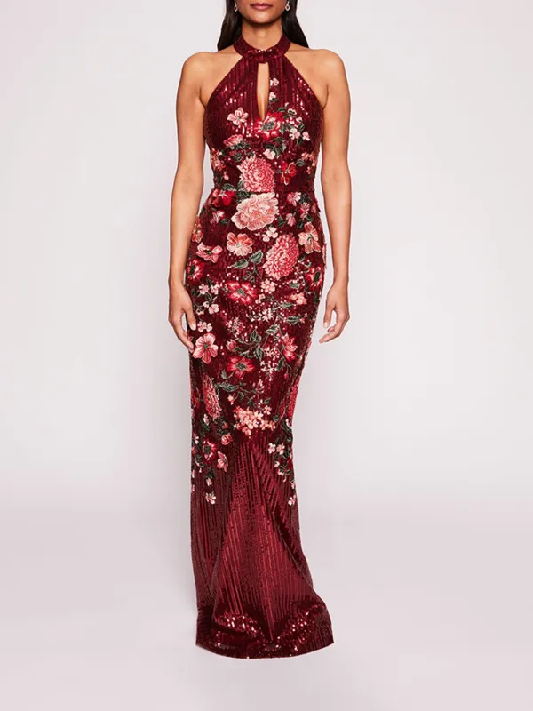 Halter Shimmer Gown sold by Marchesa