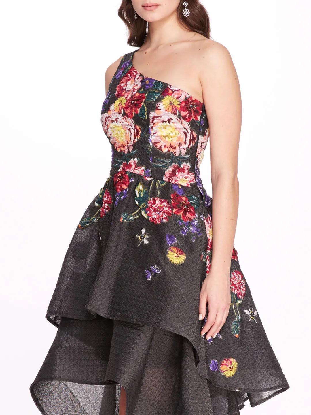 One Shoulder Floral Gown sold by Marchesa product image thumbnail 4