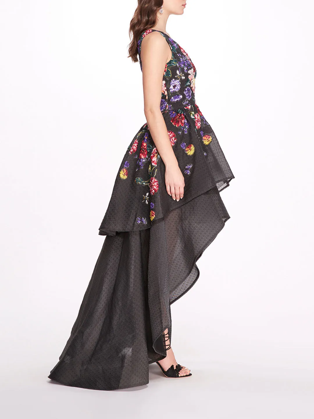 One Shoulder Floral Gown sold by Marchesa product image thumbnail 3
