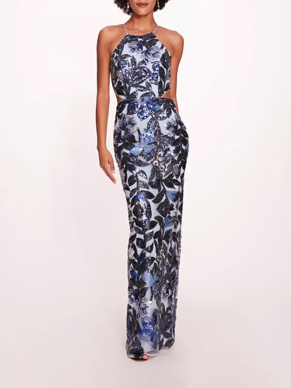 Botanical Sequin Gown sold by Marchesa