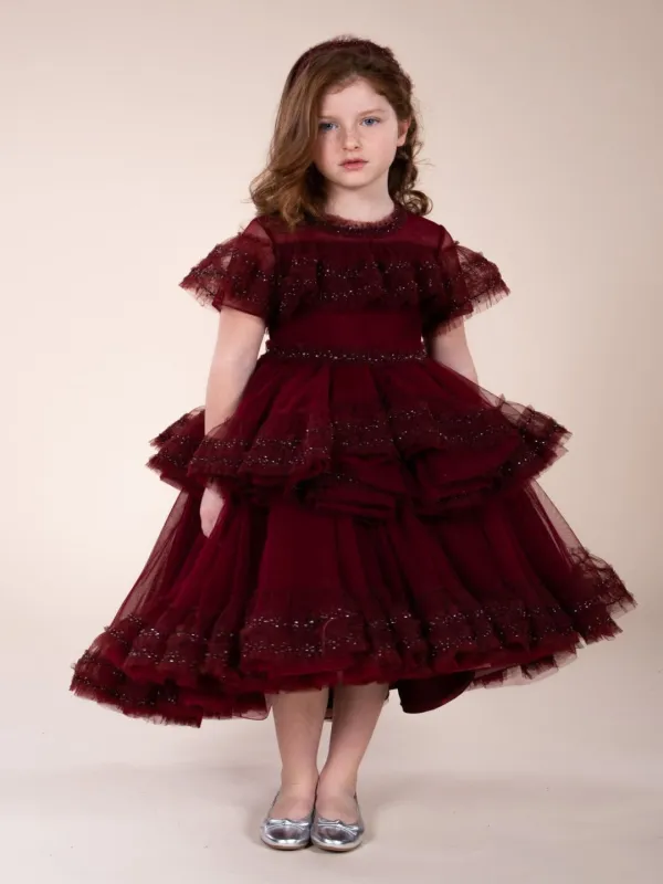 Tiered Embellished Tulle Gown sold by Marchesa