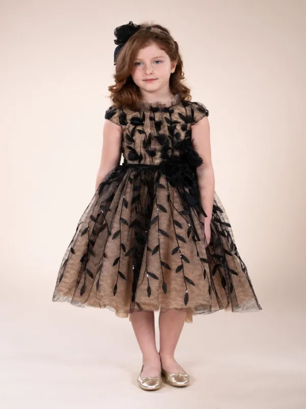 Sequin Floral Tulle Dress sold by Marchesa