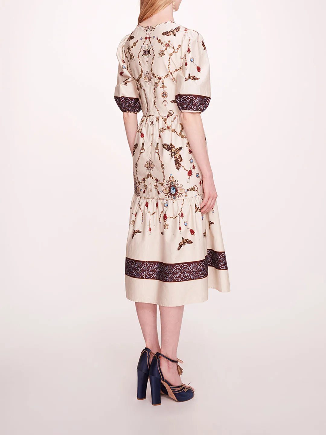 Printed Poplin Midi Dress sold by Marchesa product image thumbnail 2