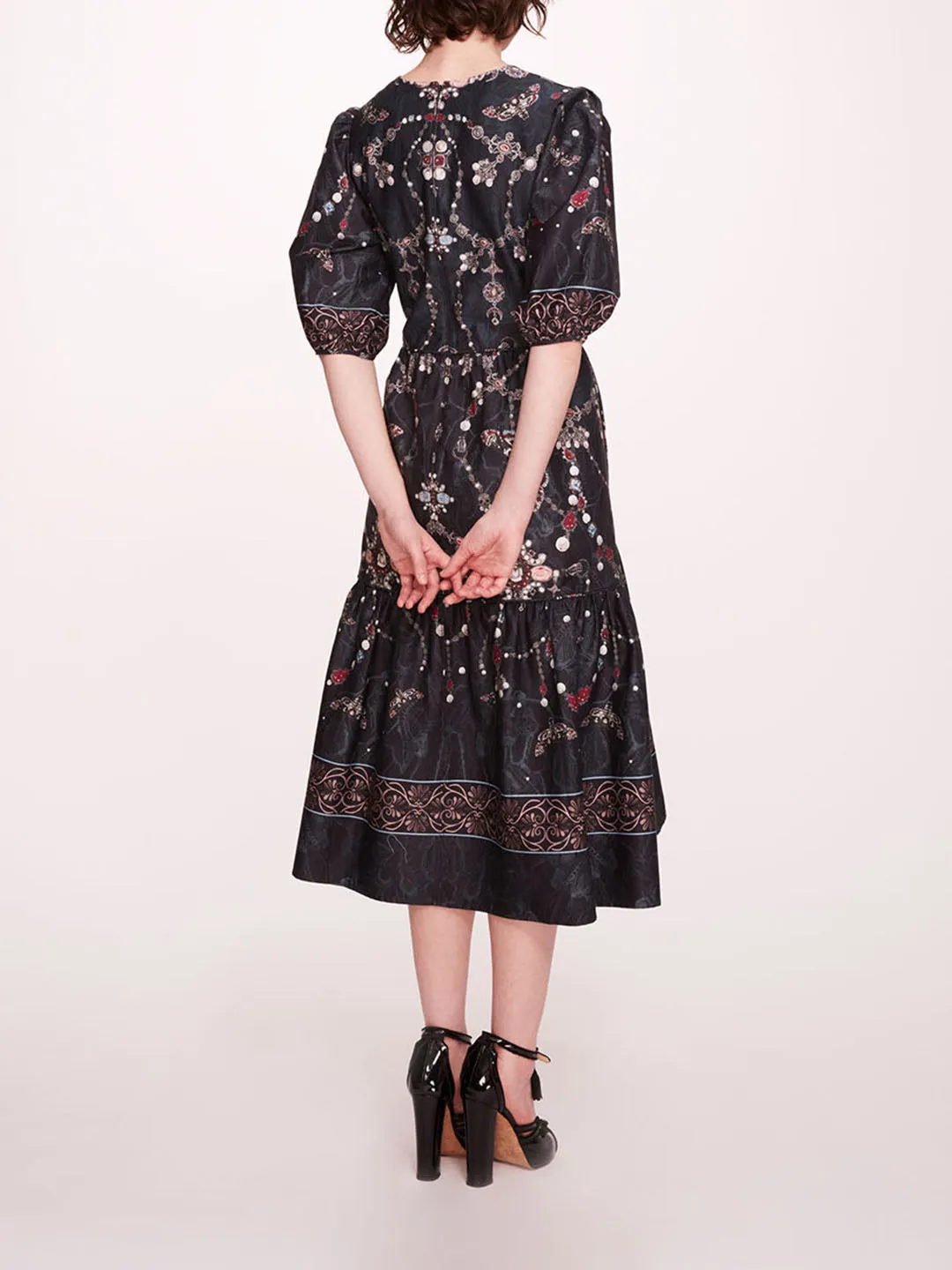 Printed Poplin Midi Dress sold by Marchesa product image thumbnail 2