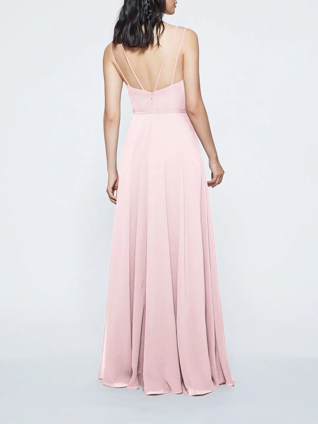 Valentia Chiffon V-Neck Gown sold by Marchesa product image thumbnail 2