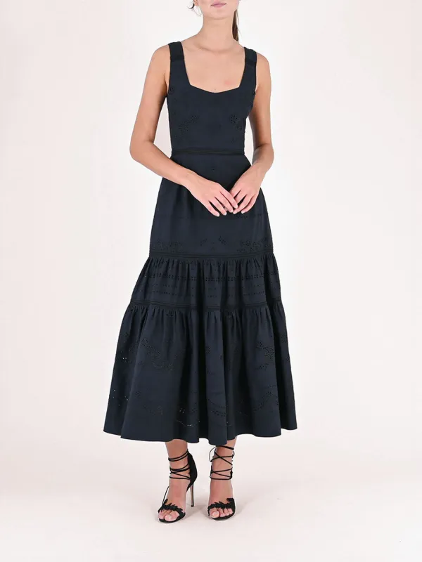 Voile Tiered Maxi Dress sold by Marchesa