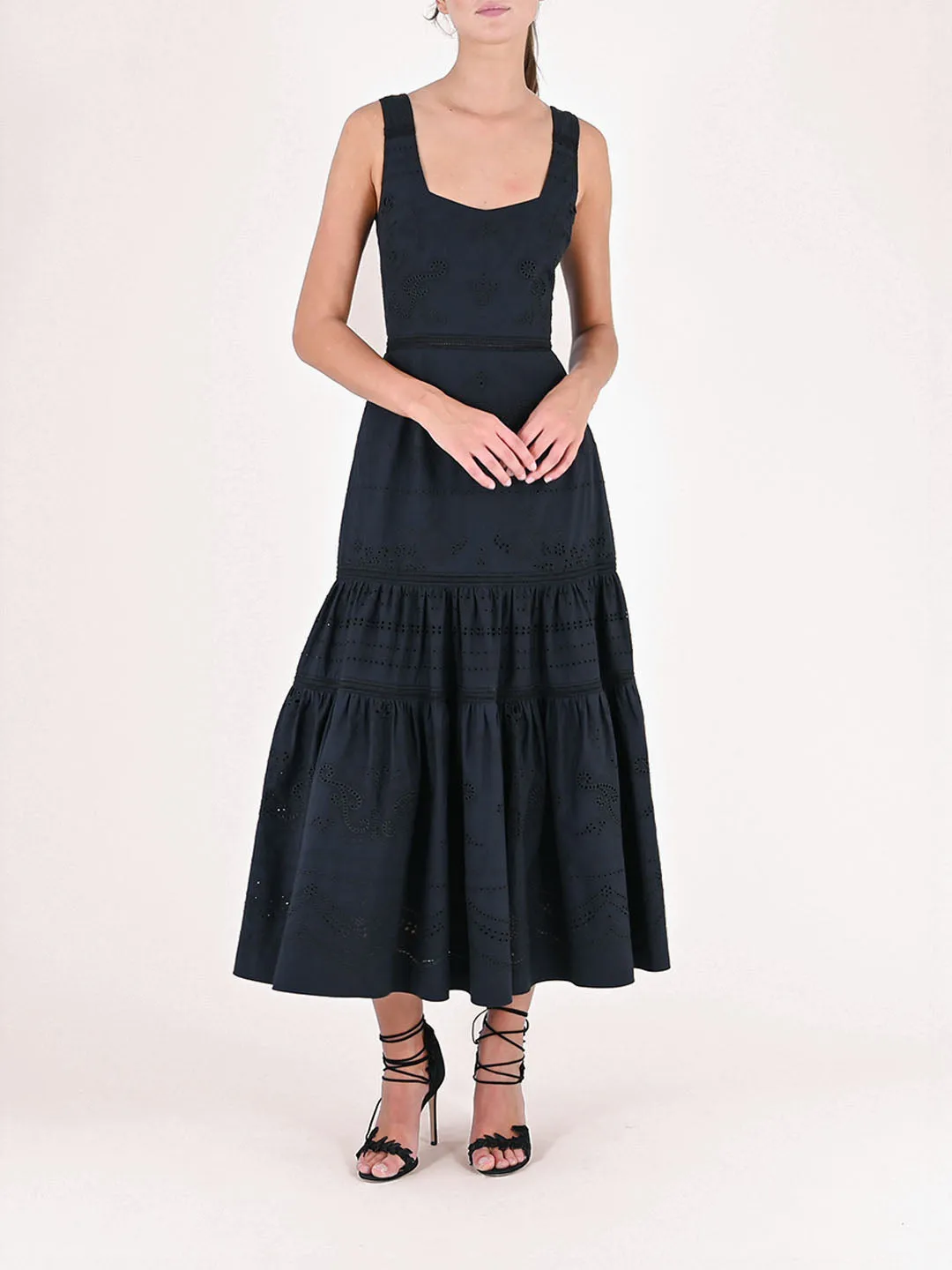 Voile Tiered Maxi Dress sold by Marchesa