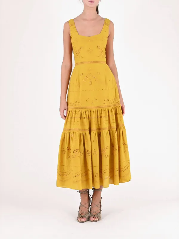Voile Tiered Maxi Dress sold by Marchesa