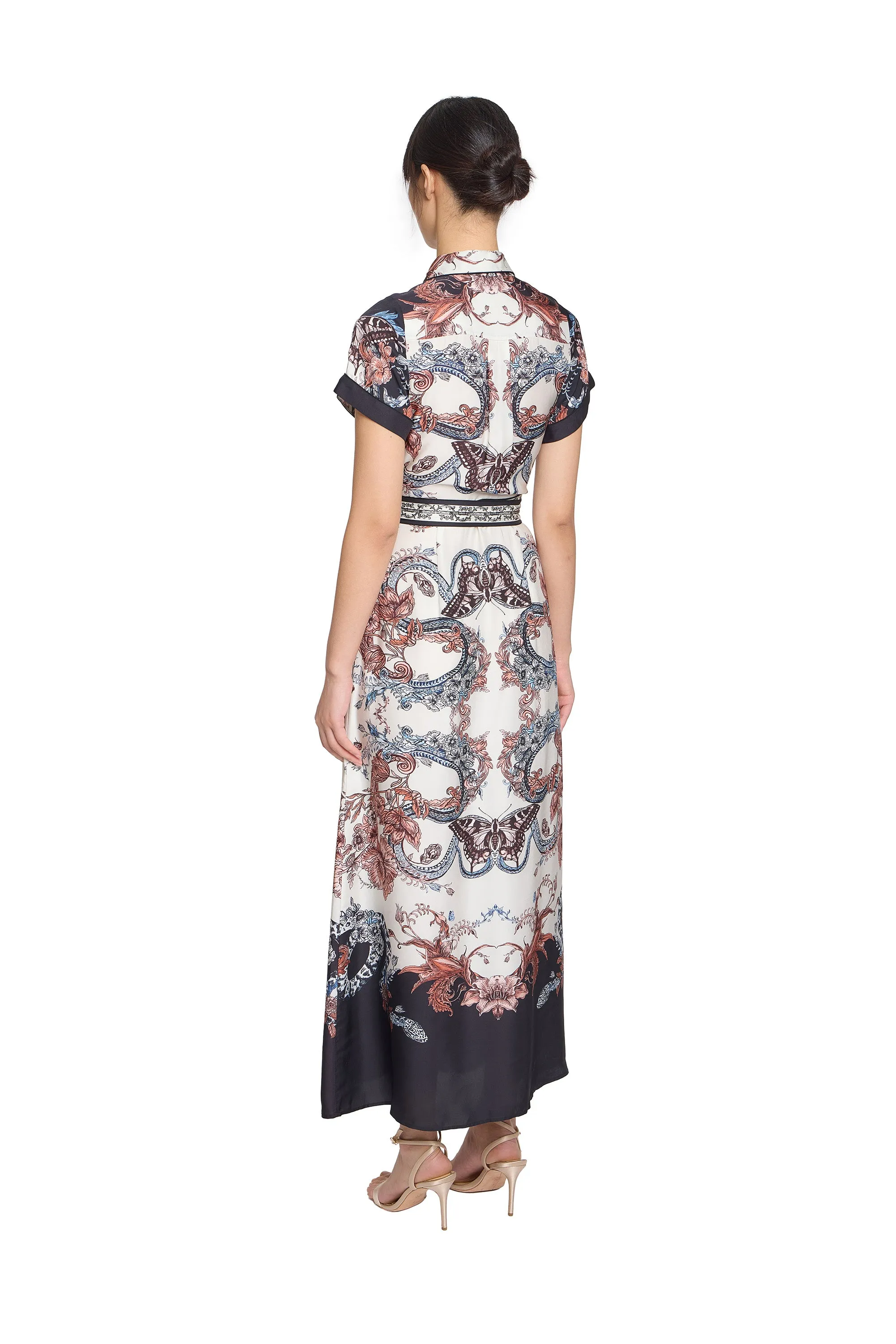 Belted Twill Shirt Dress sold by Marchesa product image thumbnail 3