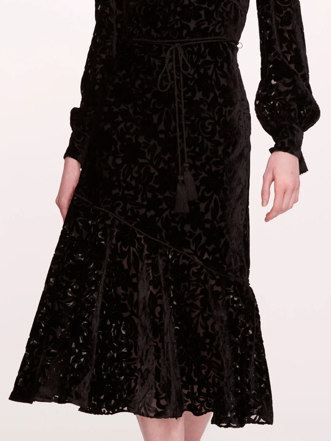 Velvet Burnout Midi Dress sold by Marchesa product image thumbnail 4
