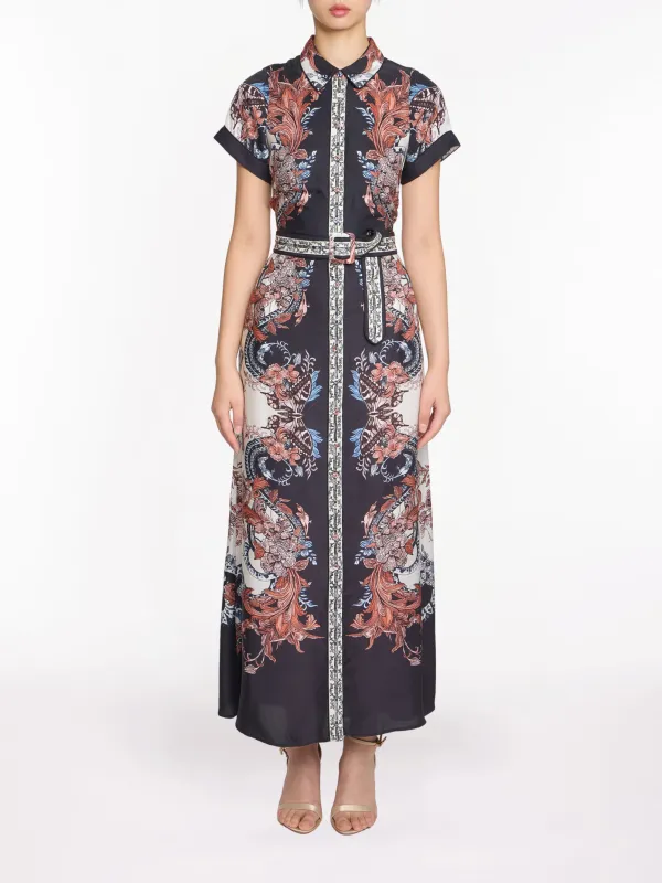 Belted Twill Shirt Dress sold by Marchesa
