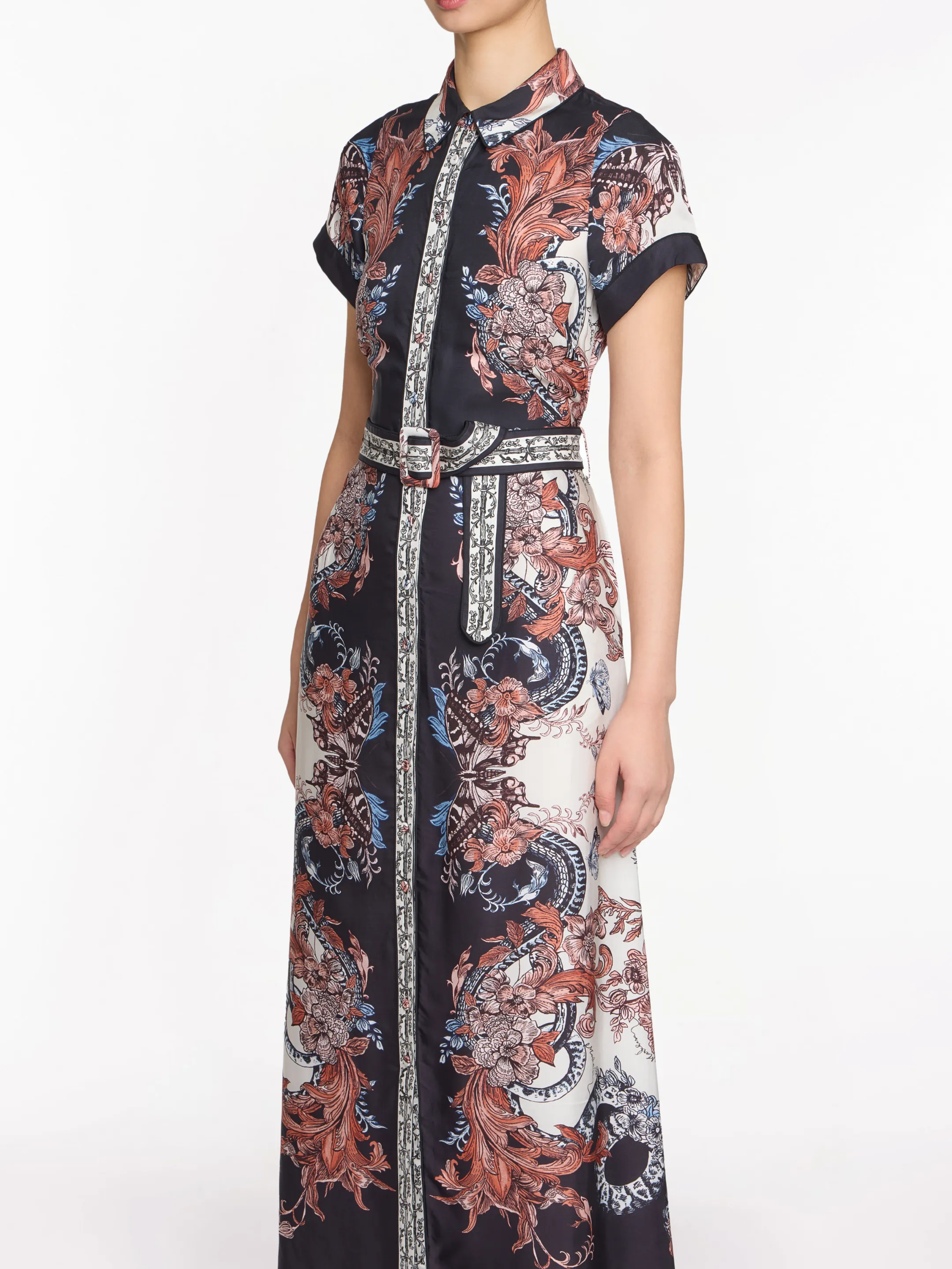 Belted Twill Shirt Dress sold by Marchesa product image thumbnail 4