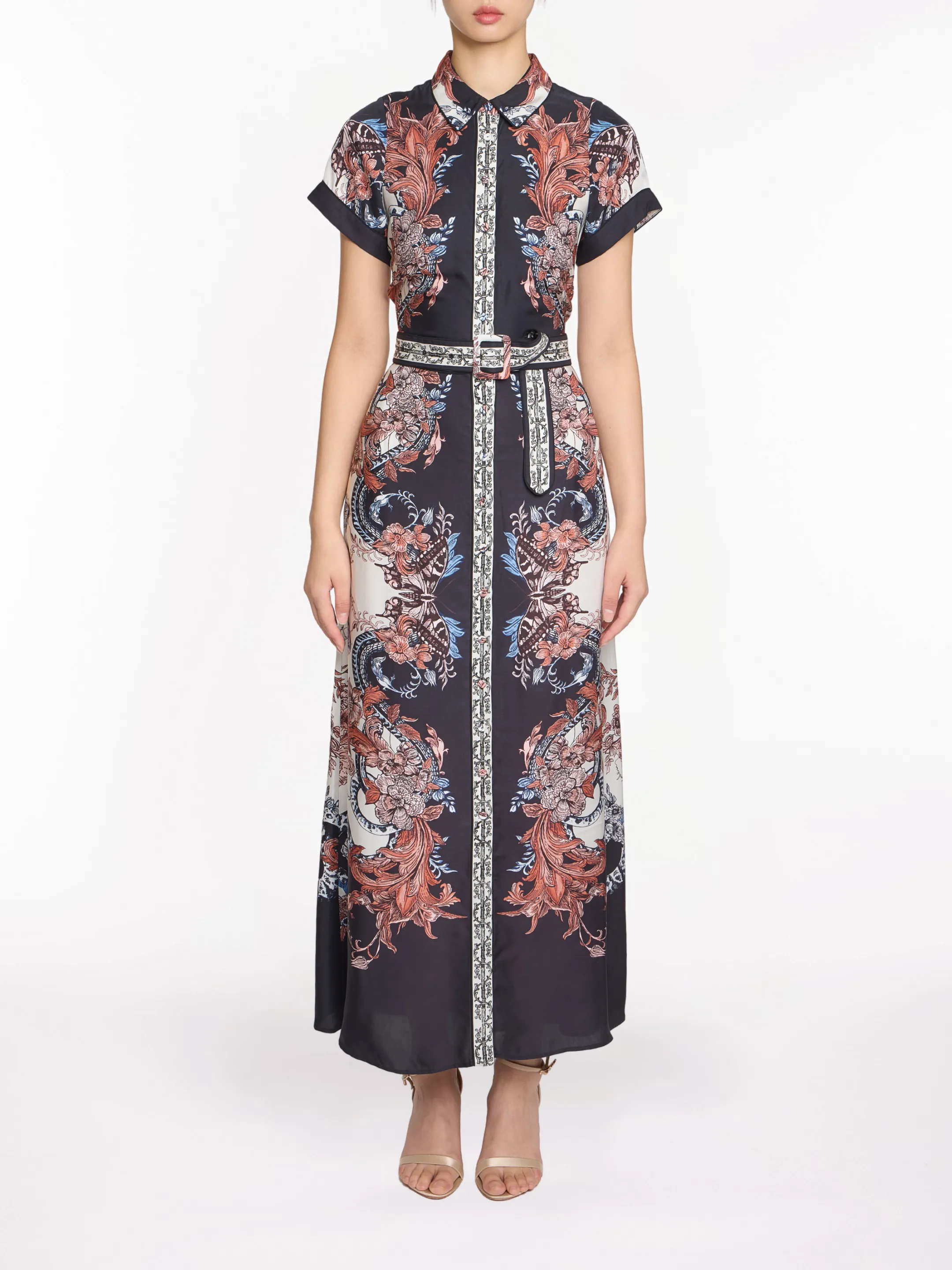 Belted Twill Shirt Dress sold by Marchesa