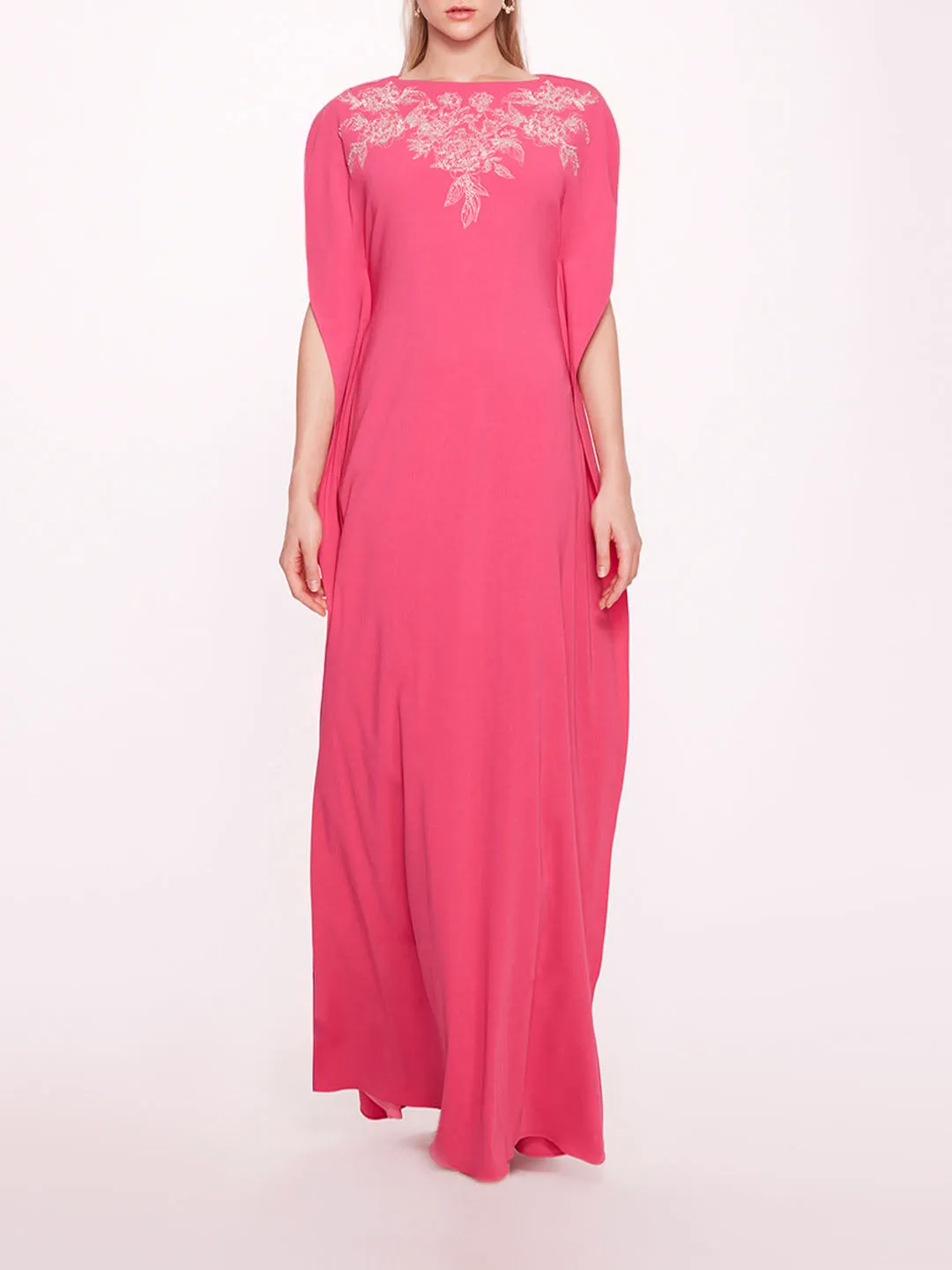 Embroidered Crepe Kaftan Gown sold by Marchesa