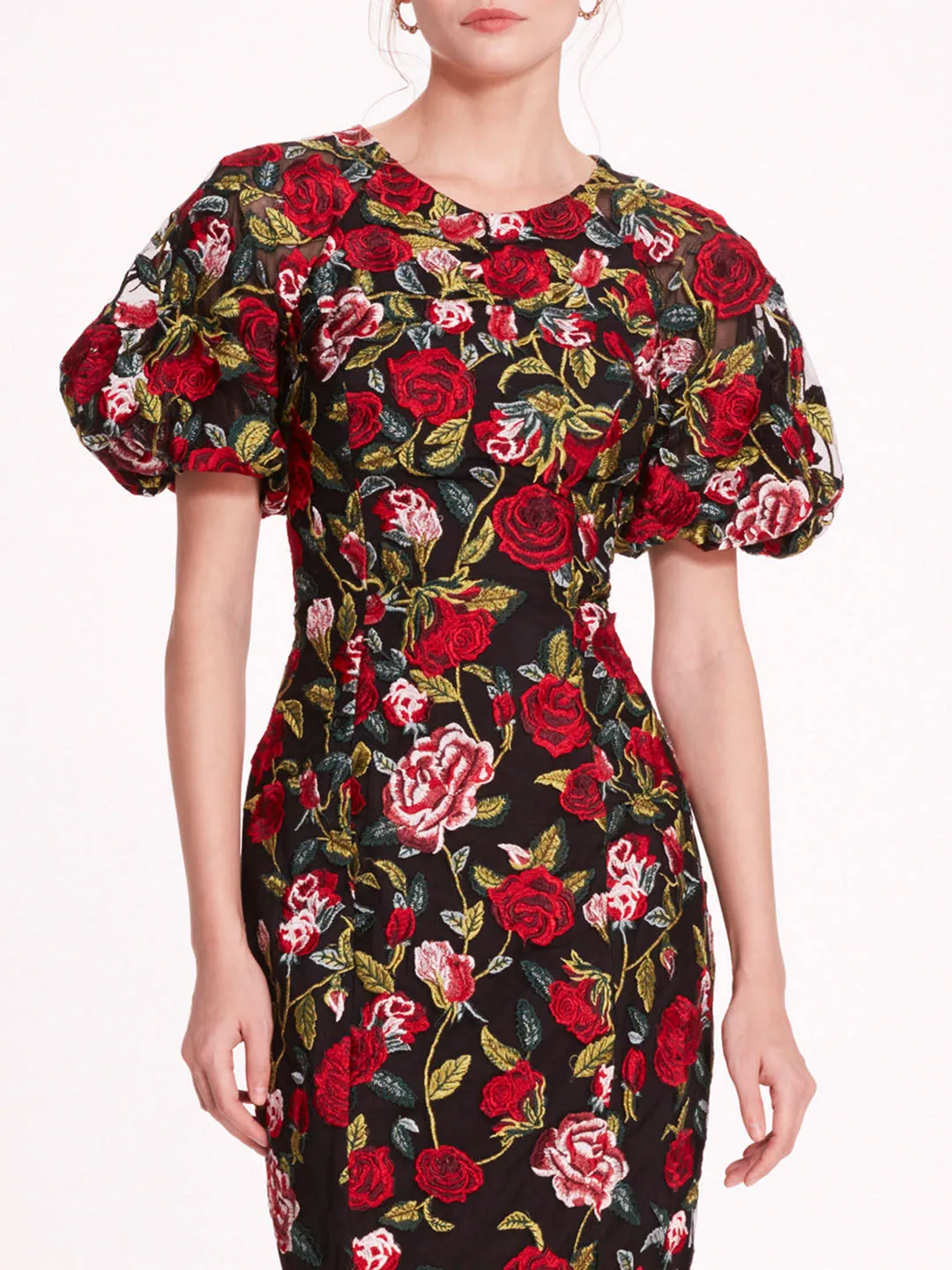 Roses Tulle Midi Dress sold by Marchesa product image thumbnail 4