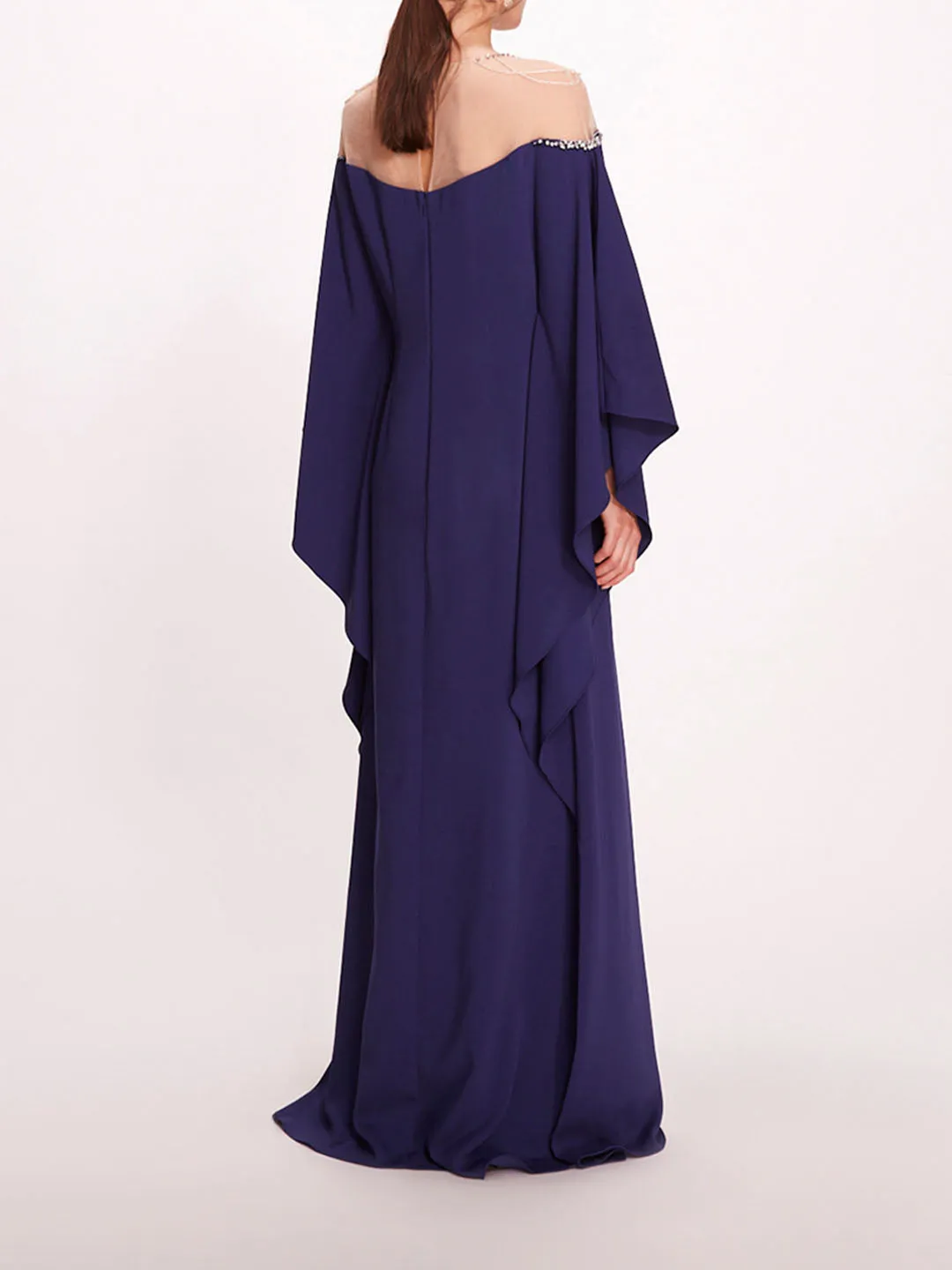 Embroidered Illusion Kaftan Gown sold by Marchesa product image thumbnail 2