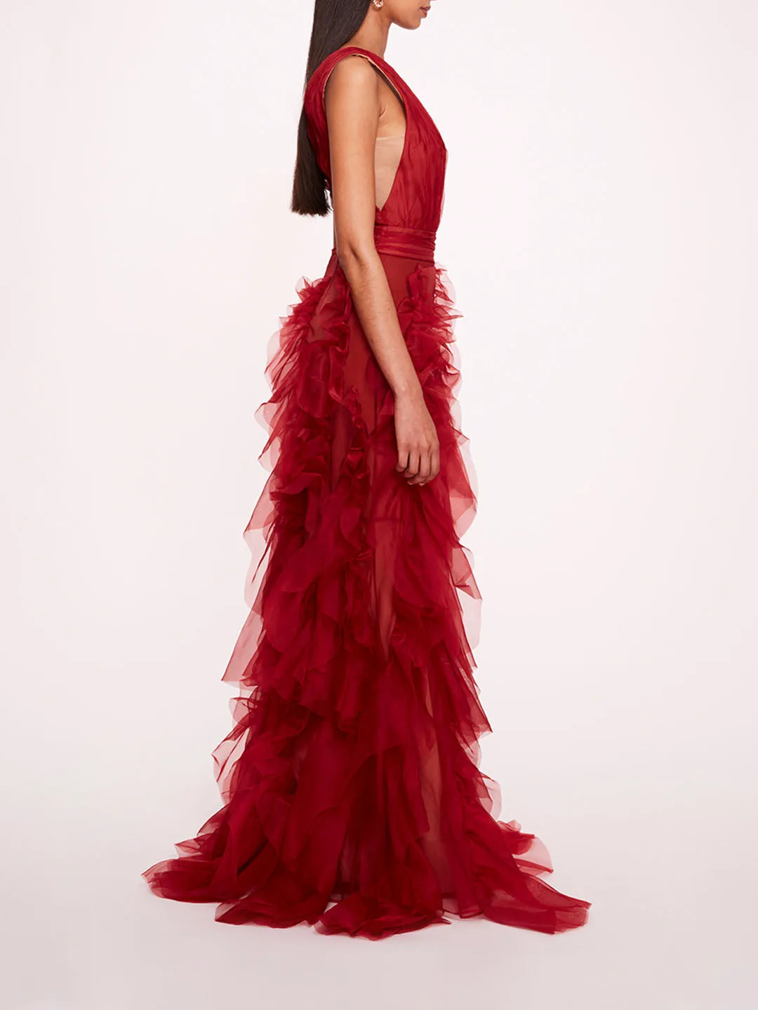 Matte Organza Gown sold by Marchesa product image thumbnail 3