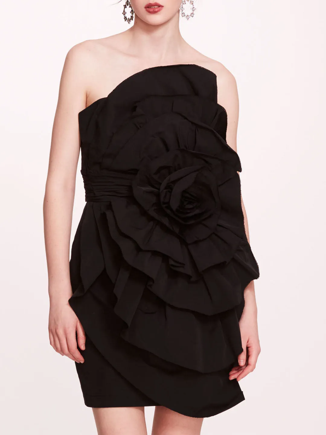 Rosette Taffeta Mini Dress sold by Marchesa product image thumbnail 4