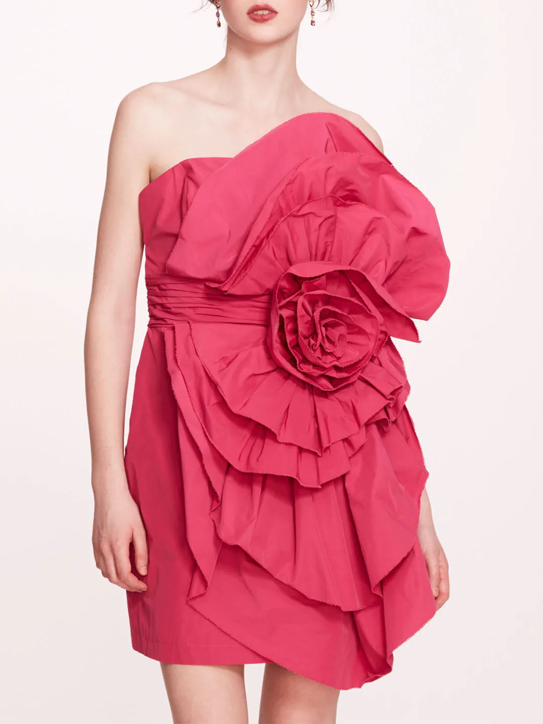 Rosette Taffeta Mini Dress sold by Marchesa product image thumbnail 4