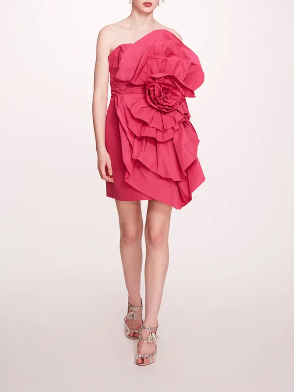 Rosette Taffeta Mini Dress sold by Marchesa