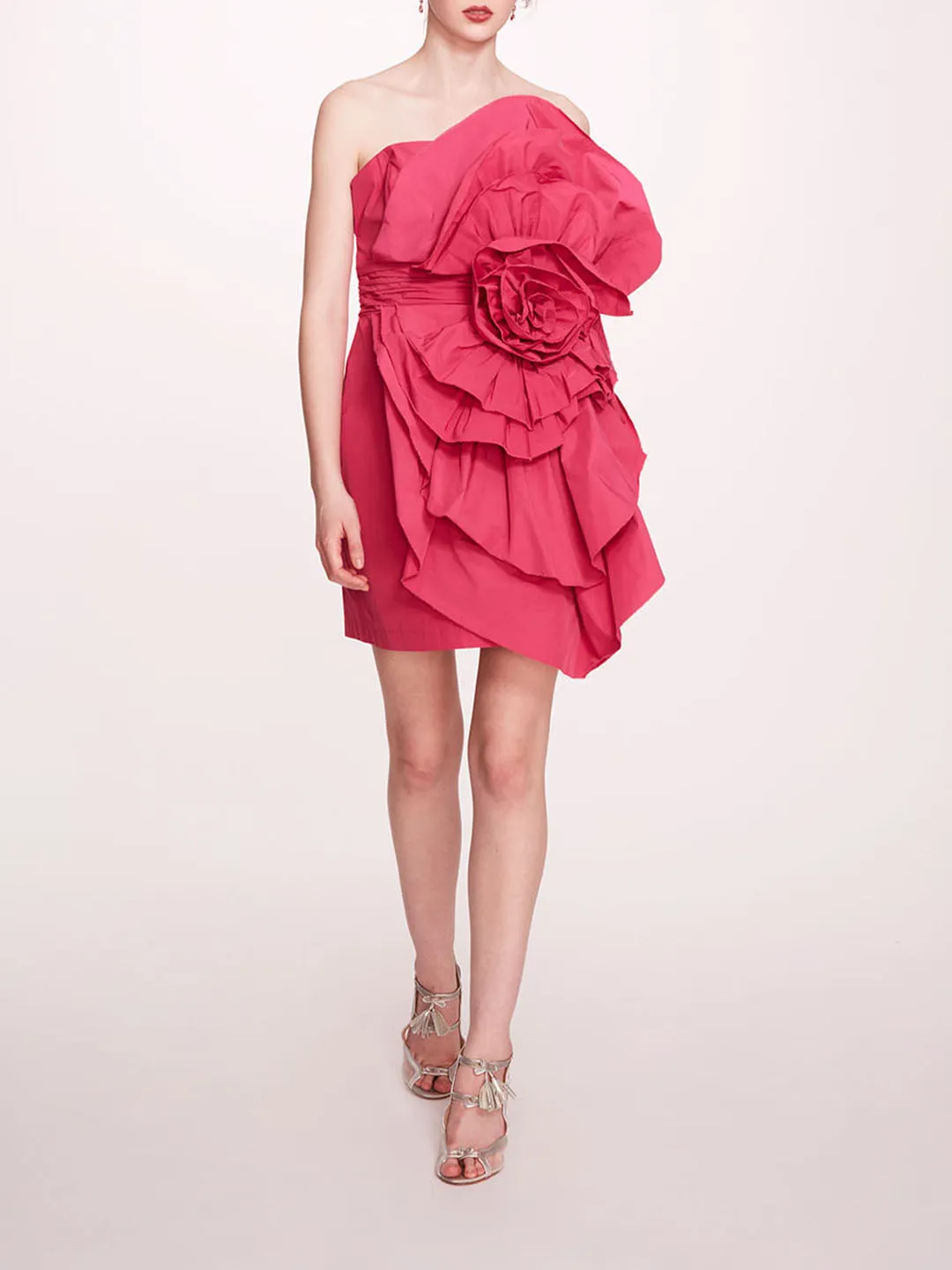 Rosette Taffeta Mini Dress sold by Marchesa