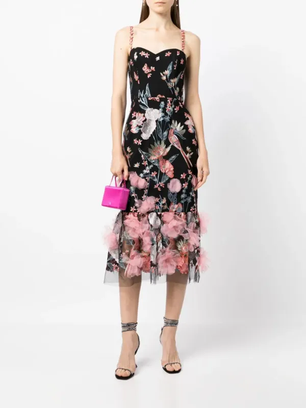 Butterfly Murmuring Midi Dress sold by Marchesa