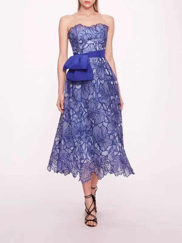 Iris Cutwork Midi Dress made by Marchesa