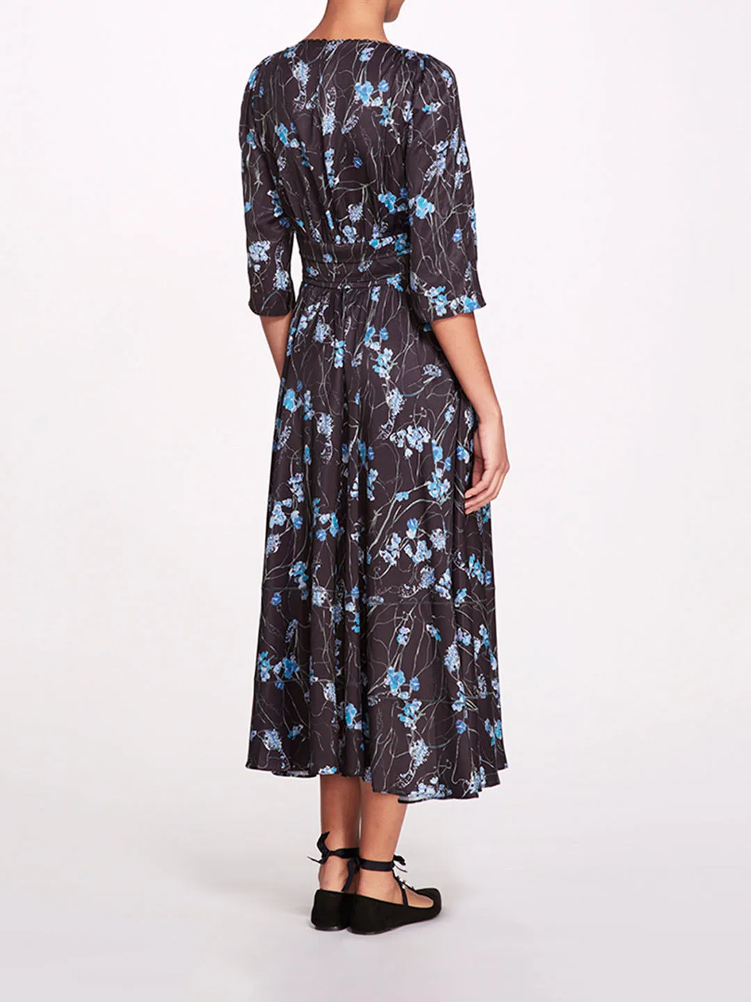 Carnation Sateen Midi Dress sold by Marchesa product image thumbnail 2