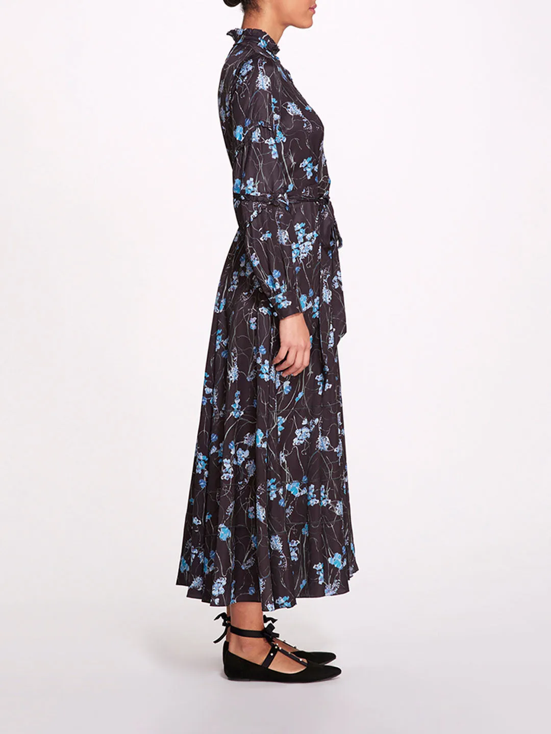 Fiorella Sateen Maxi Shirtdress sold by Marchesa product image thumbnail 3