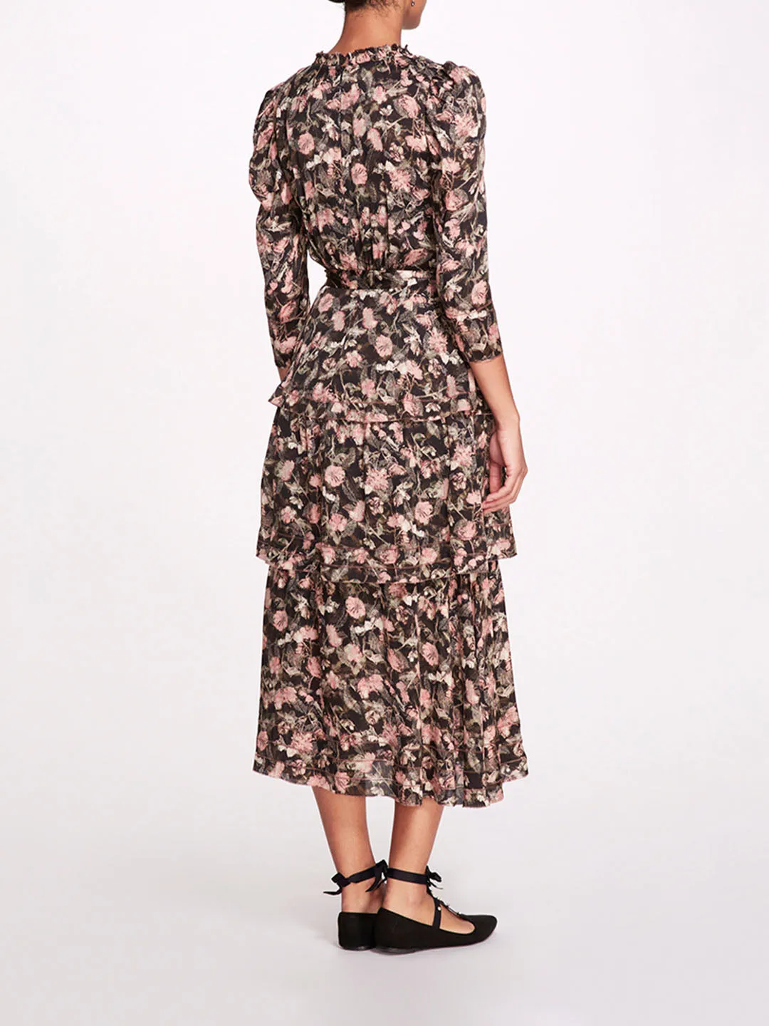 Juniper 3-Tier Embroidered Maxi Dress sold by Marchesa product image thumbnail 2