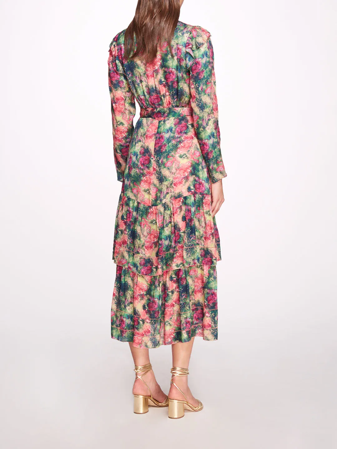Amber Printed Georgette Maxi Dress sold by Marchesa product image thumbnail 3
