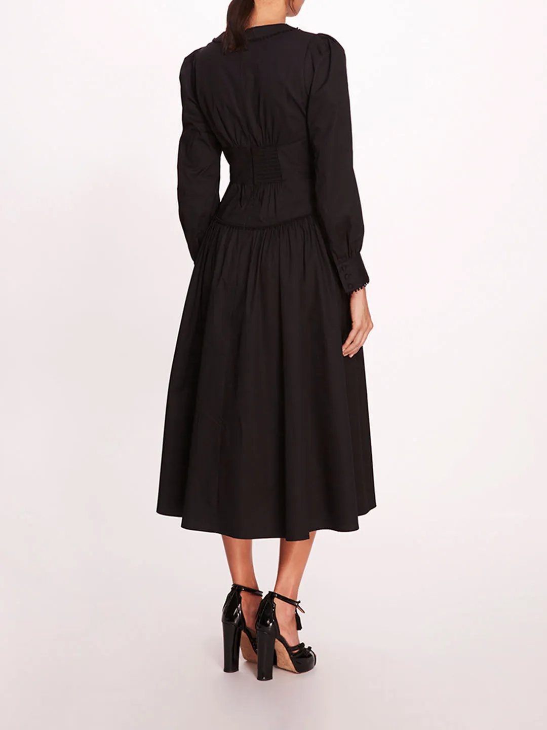 Tansy A-line Poplin Midi Dress sold by Marchesa product image thumbnail 2